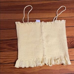 Me to We Pacsun crop yellow top